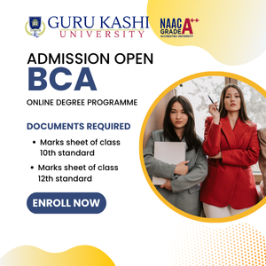 Guru Kashi University BCA online course fees admission - Enroll Now !
