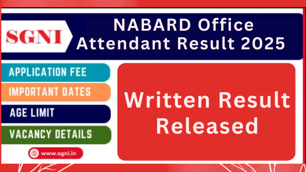 NABARD Office Attendant Result 2025