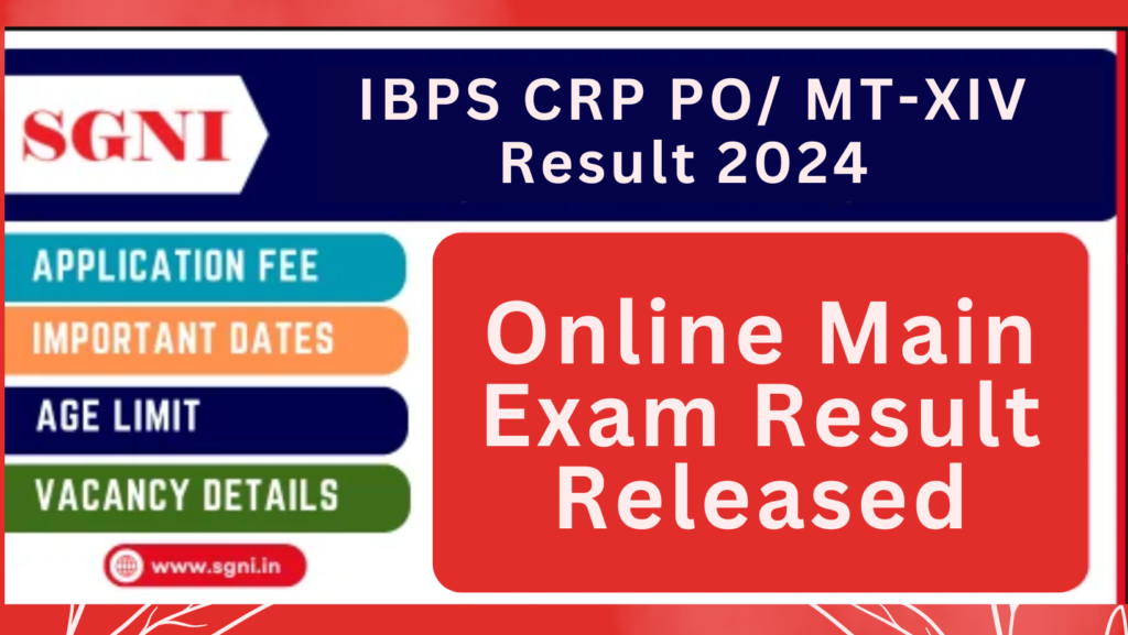IBPS CRP PO/ MT-XIV Result 2024